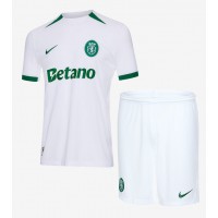 Echipament fotbal Sporting CP Tricou Deplasare 2024-25 pentru copii maneca scurta (+ Pantaloni scurti)